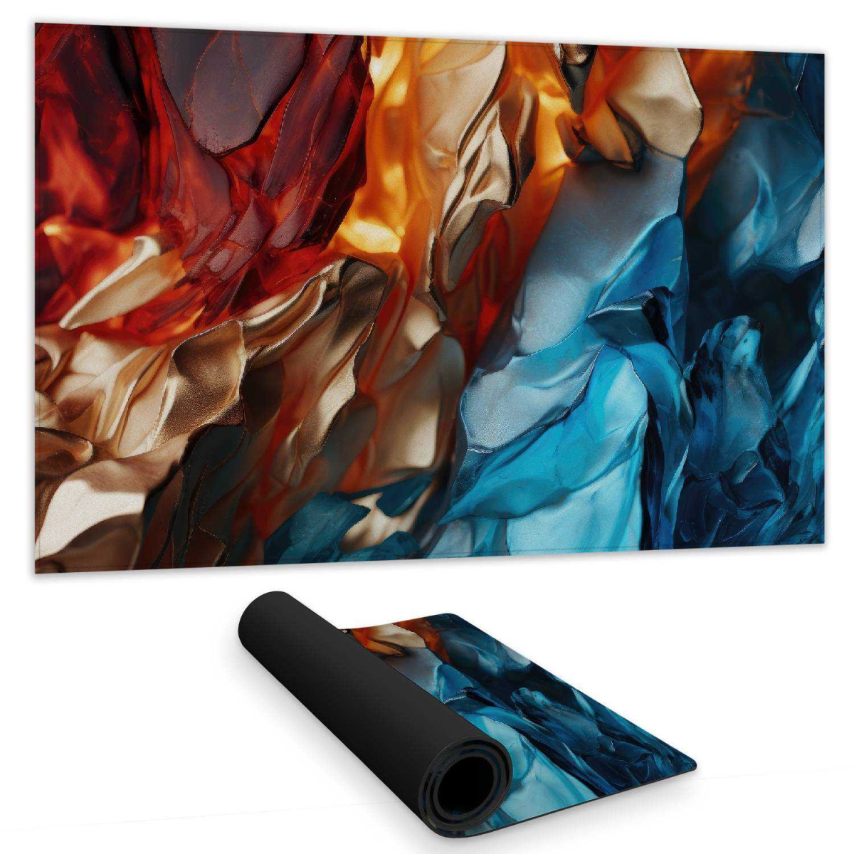 C1DM1424WH2ZU3 14 x 24 in. Mineral Contrast - Blue Gaming Mat - Stylish Comfort