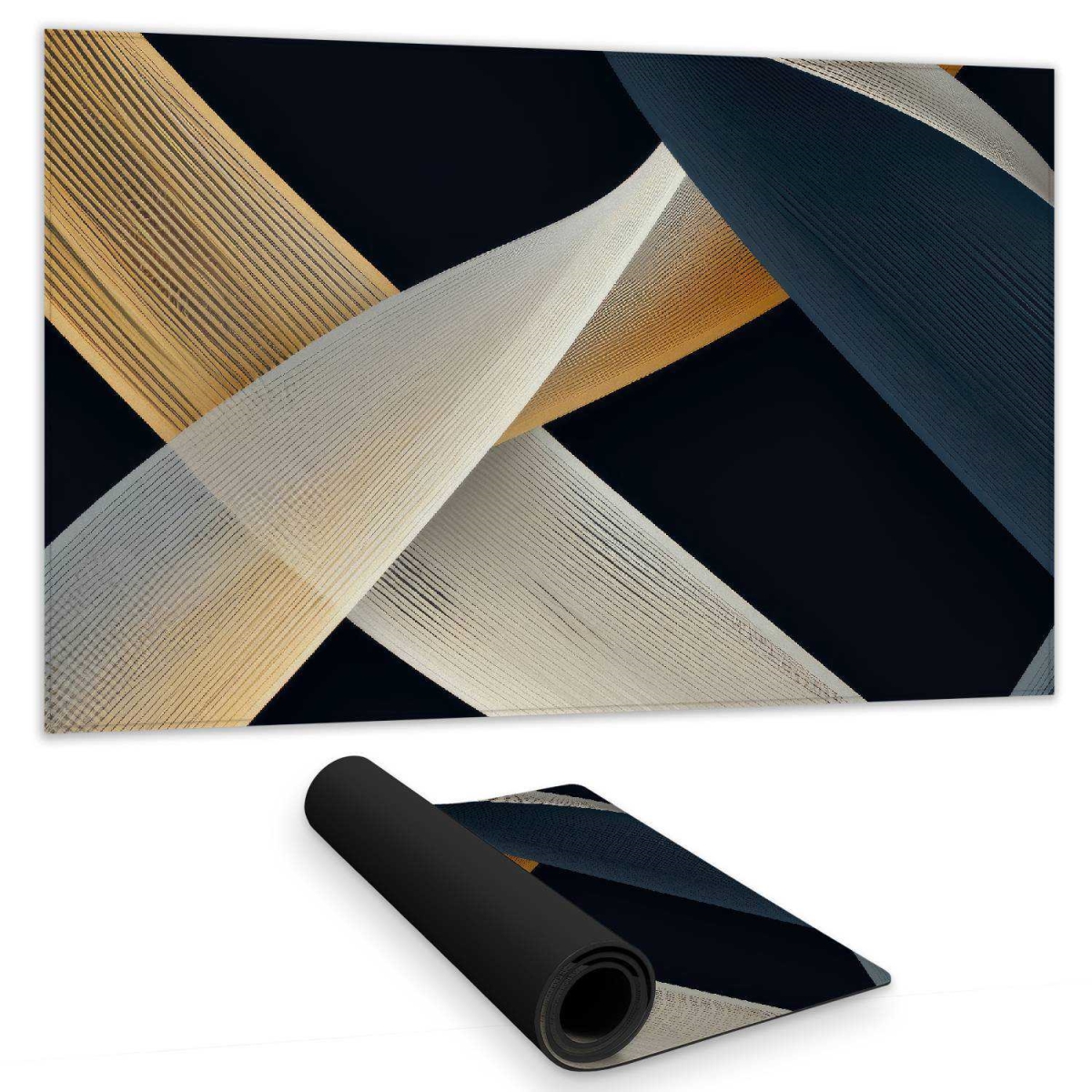 C1DM1424XJXSIS 14 x 24 in. Ropes of Destiny - Gray Gaming Mat for Stylish Home Decor
