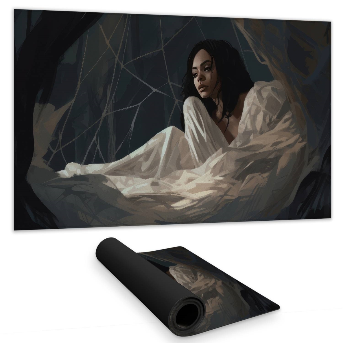 Concius Sales C1DM1424YDBE6W 14 x 24 in. Spider Princess Gaming Mat - Stylish Home Decor Play Surface