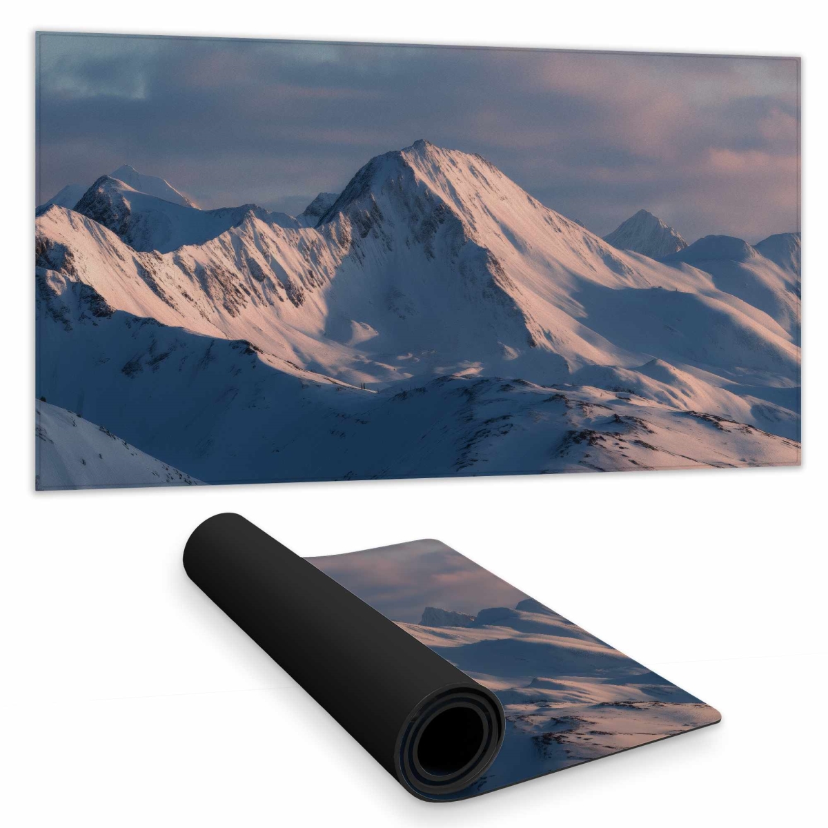 Concius Sales C1DM15314HWCAC 16 x 32 in. Icy Peaks Desk Mat - Stylish Home Decor for Your Workspace