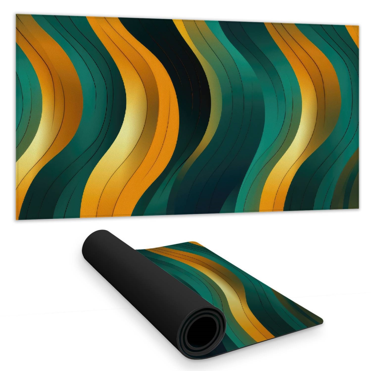 C1DM153164XKXC 16 x 32 in. Voluptuous Black Desk Mat for Stylish Decor - Elegant Design