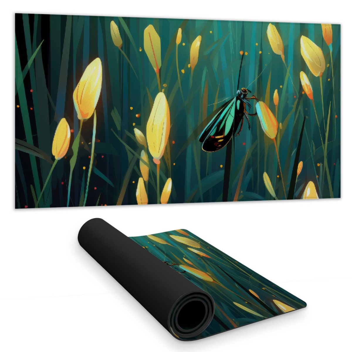 C1DM15317LEKWZ 16 x 32 in. Appealing Black Desk Mat for Stylish Decor - Durable Design