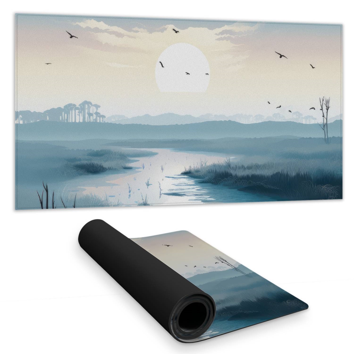 Concius Sales C1DM153183V34M 16 x 32 in. The Marsh White Desk Mat - Stylish Home Decor Essential