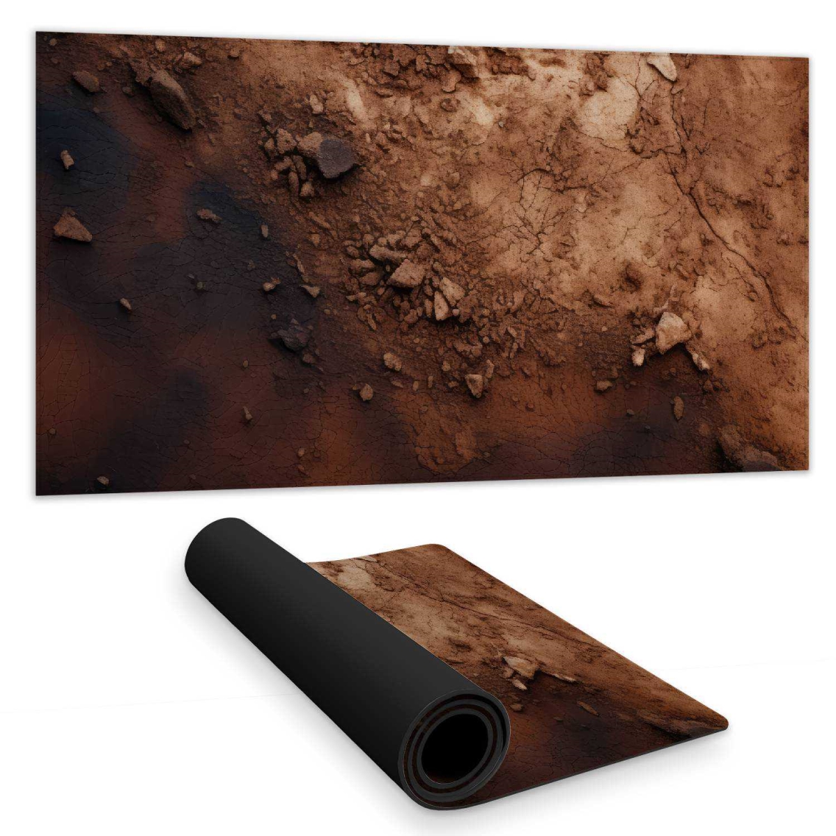 C1DM1531D274ZV 16 x 32 in. The Dark Patch - Brown Desk Mat for Home Decor & Style