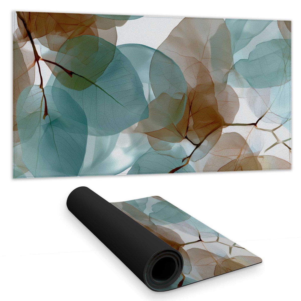 Concius Sales C1DM1531FMYNGV 16 x 32 in. Translucent Leaves Desk Mat - Elegant Home Decor Accessory