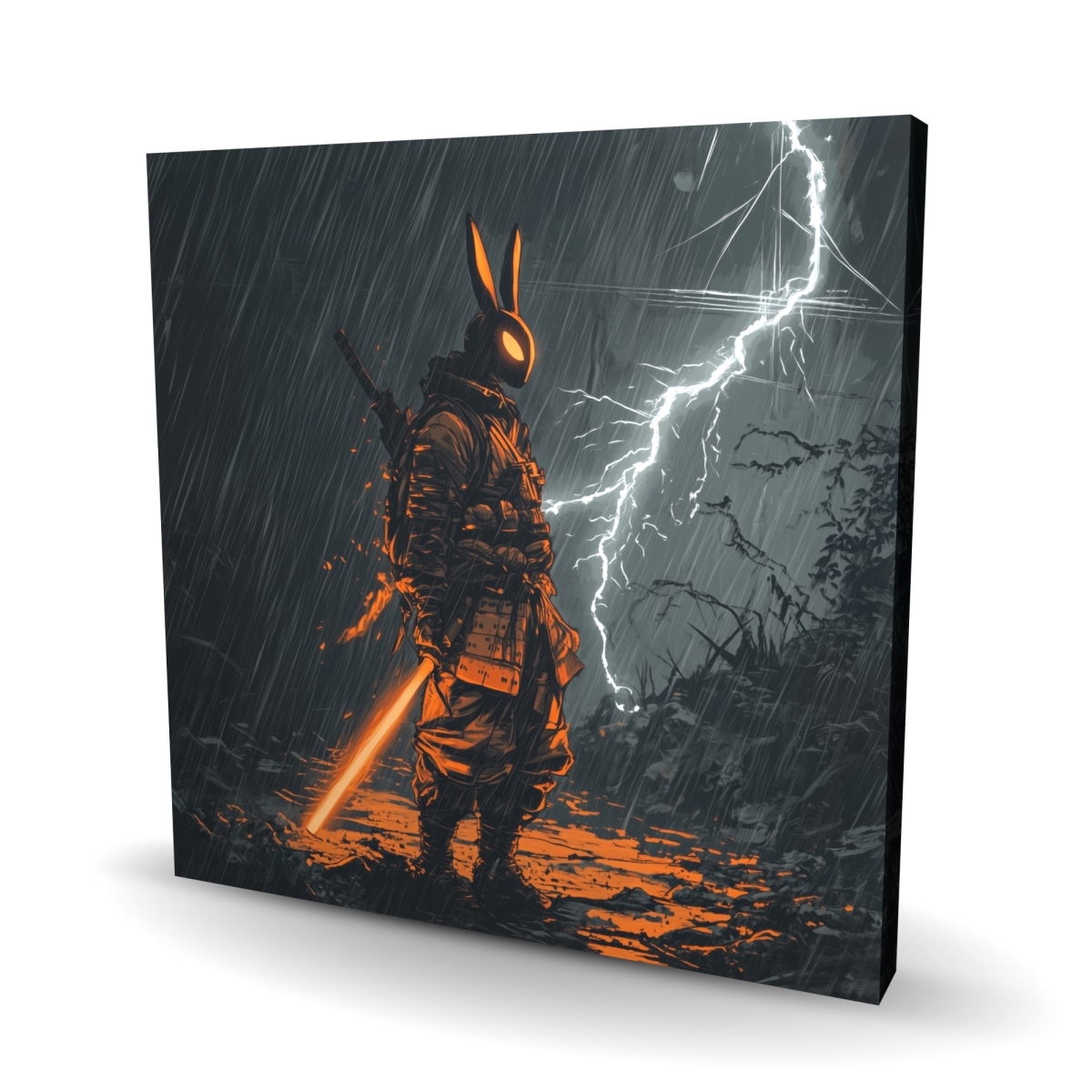 C1RC2424QTDEG6 24 x 24 in. War Machine - White Canvas Wall Art for Home Decor