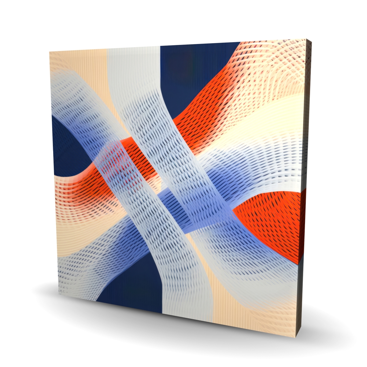 C1RC2424URDC7E 24 x 24 in. Abstract Threading - Red Canvas for Home Decor - Modern Art