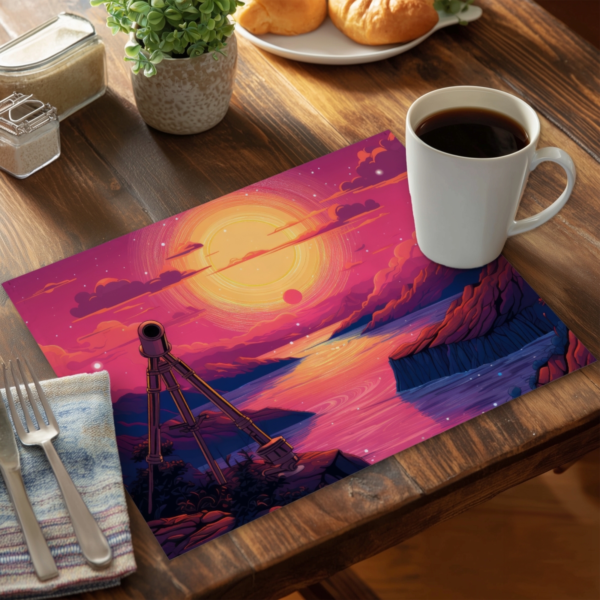 Picture of Conscious Sales C4PP1418KZAO4Z 14 x 18 in. Skybound Polyester Placemat for Stylish Home Decor - Durable