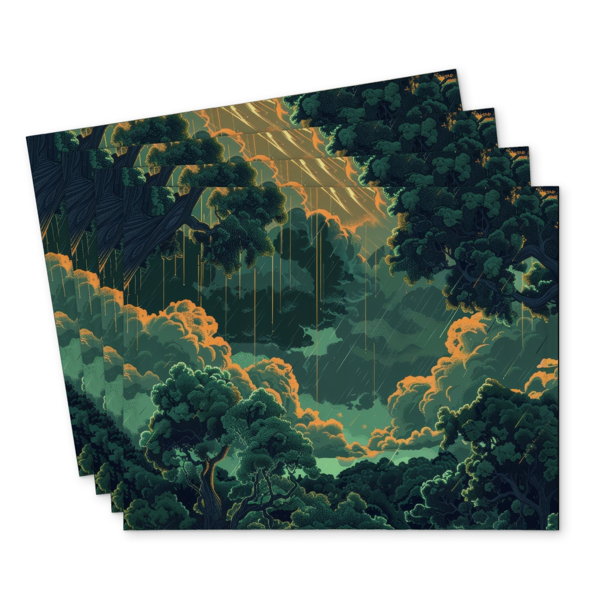 Picture of Conscious Sales C4PP1418KZW543 14 x 18 in. Drops Polyester Placemat - Stylish Home Decor Accessory