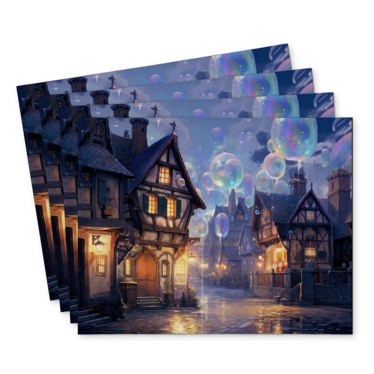 Picture of Conscious Sales C4PP1418PK3ZKR 14 x 18 in. Bloopy Town Polyester Placemat for Stylish Home Decor