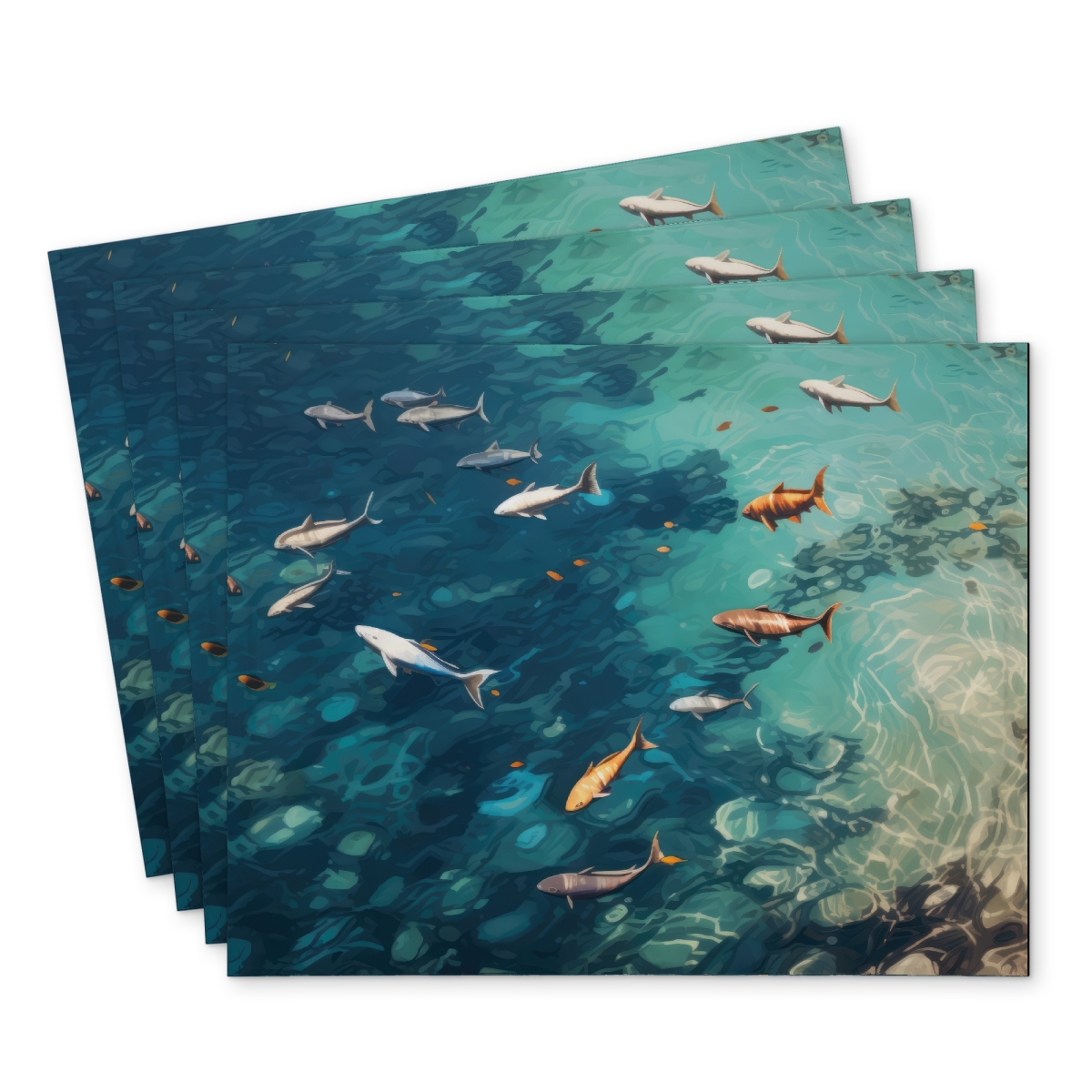 Picture of Conscious Sales C4PP1418Y13KEX 14 x 18 in. Swim Ahead Polyester Placemat - Stylish Home Decor Accent