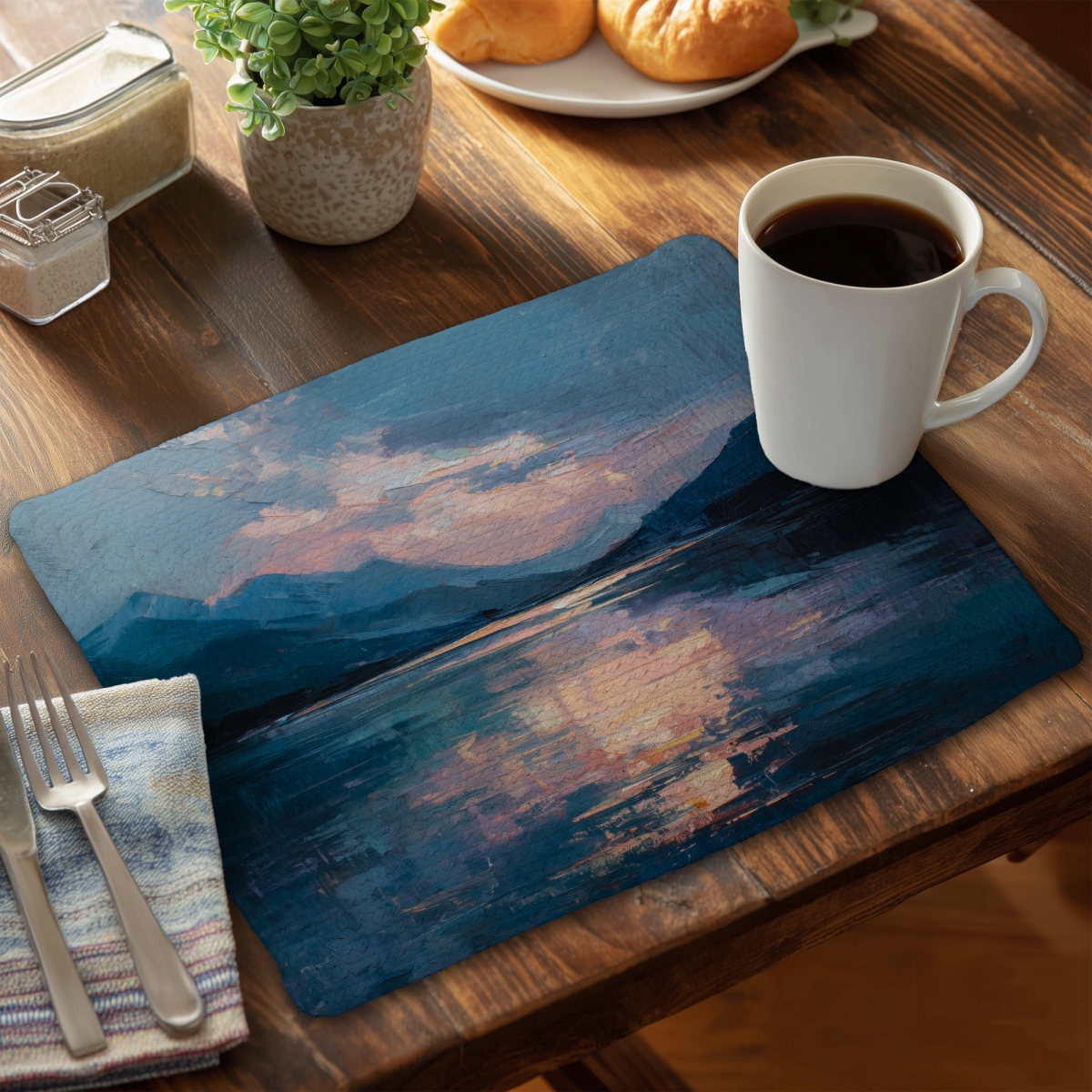 Picture of Conscious Sales C6BP14187VGQOE 14 x 18 in. Reflect Braided Polyester Placemat - Chic Decor Accessory