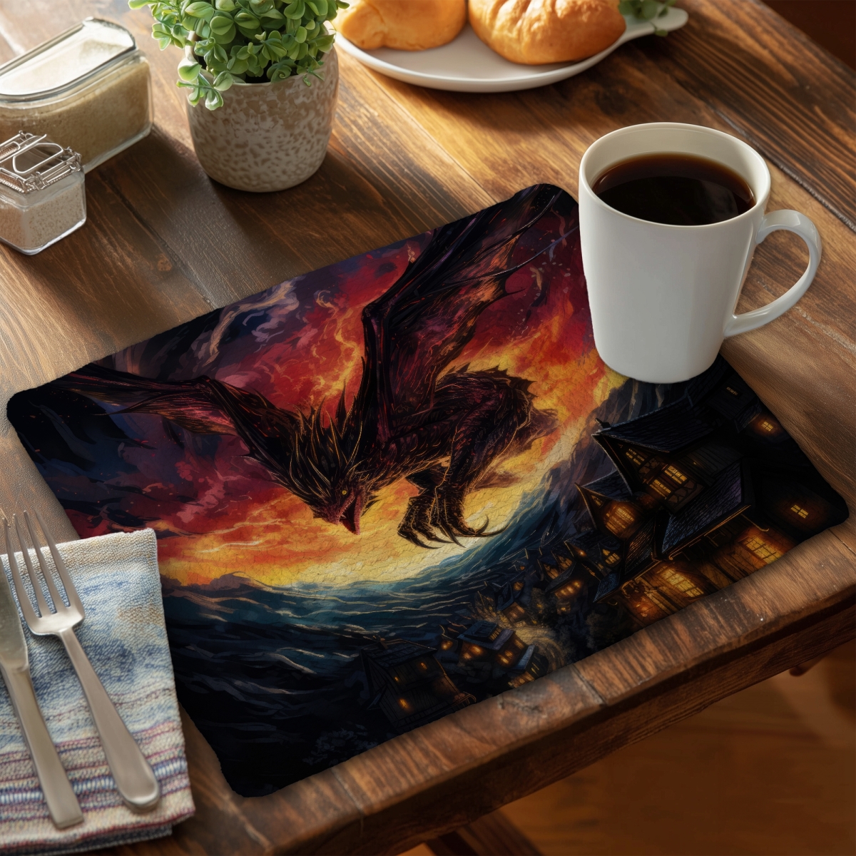 Picture of Conscious Sales C6BP141884694A 14 x 18 in. Back for Revenge Braided Polyester Placemat - Home Decor