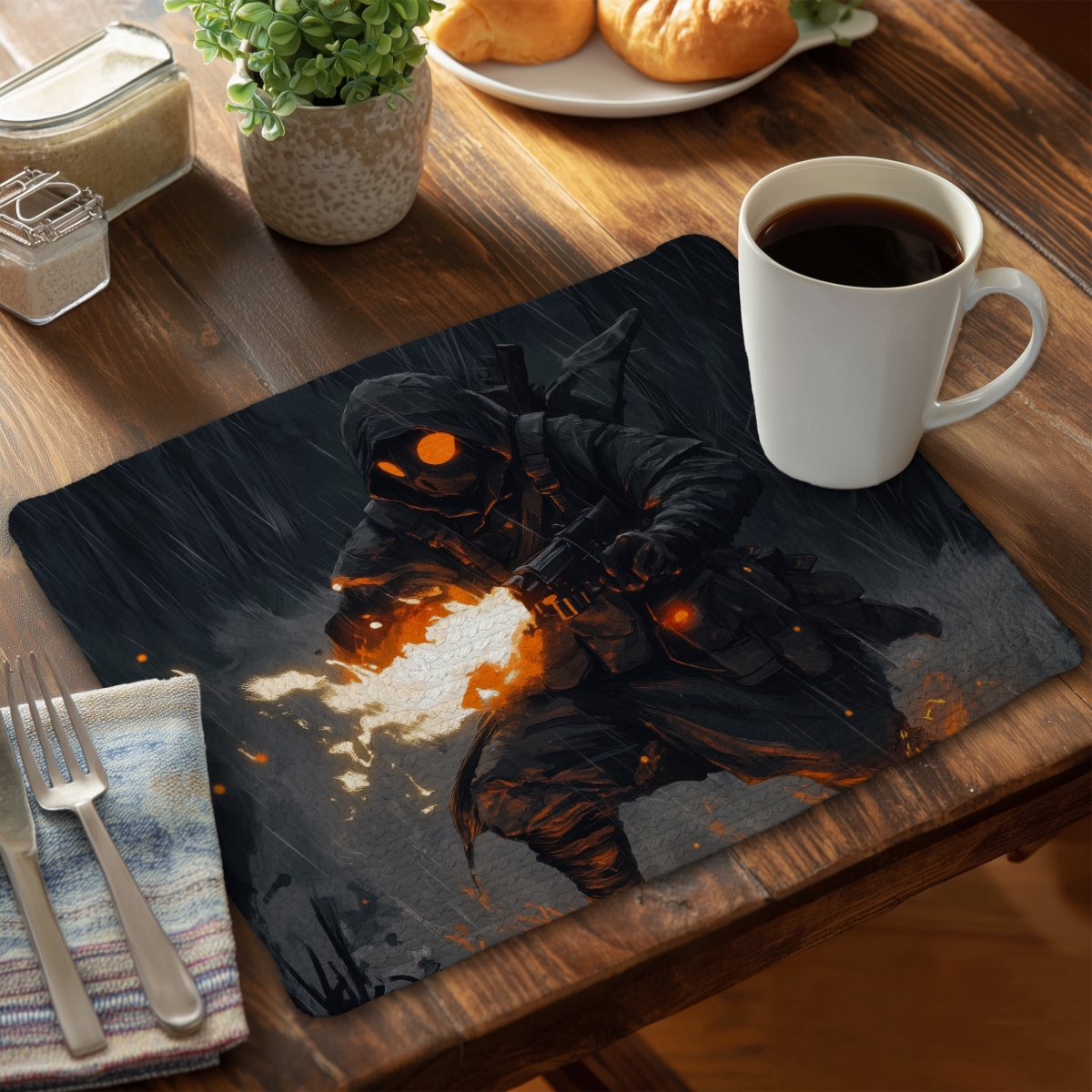 Picture of Conscious Sales C6BP141886J492 14 x 18 in. Scorch Braided Polyester Placemat - Stylish Home Decor