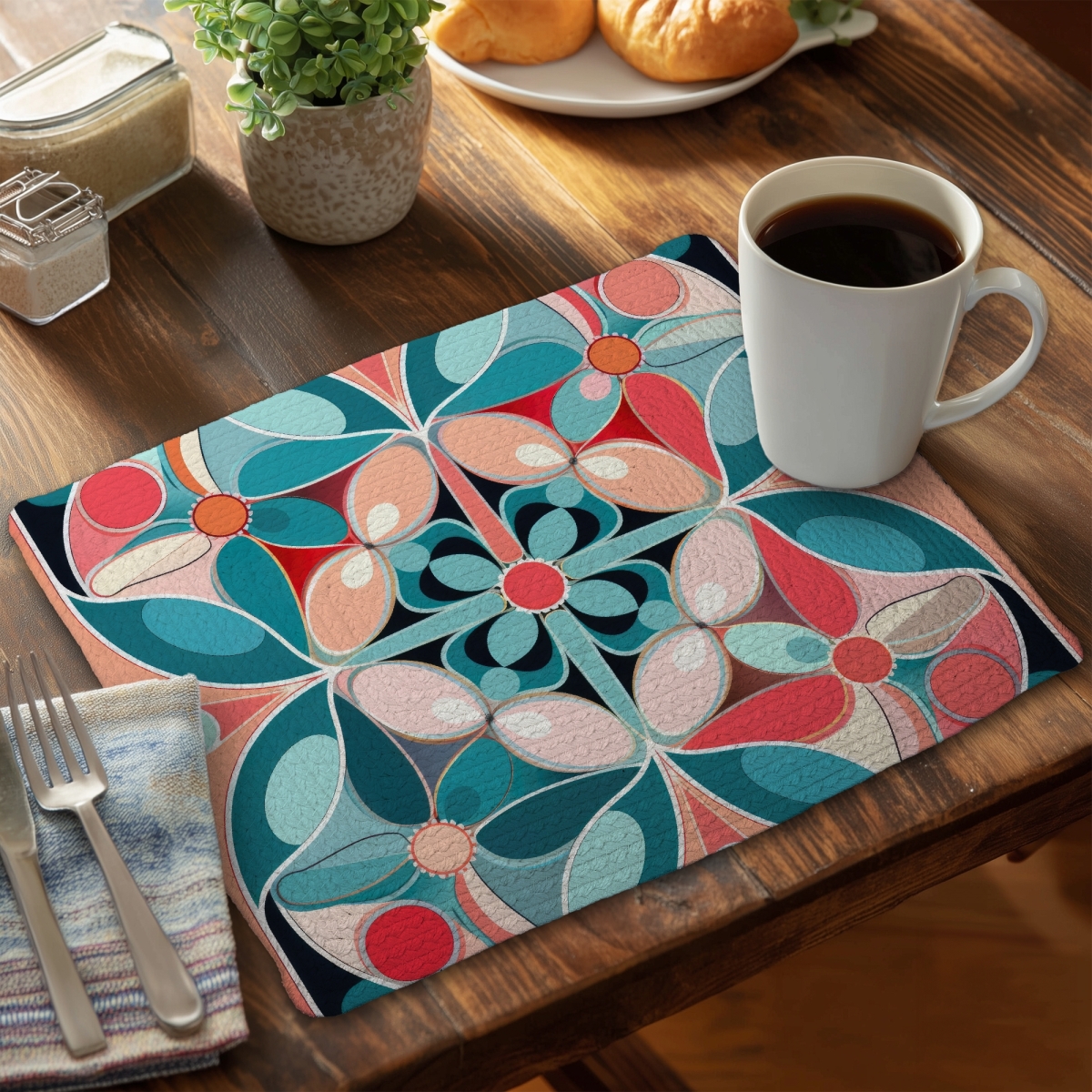 Picture of Conscious Sales C6BP14188OBS1P 14 x 18 in. Sweet Curves Braided Polyester Placemat for Home Decor