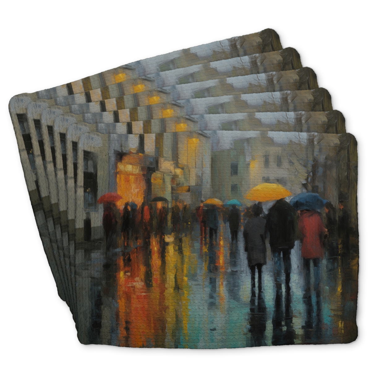 Picture of Conscious Sales C6BP1418BVGC8U 14 x 18 in. Rainy Day Braided Polyester Placemat - Stylish Home Decor