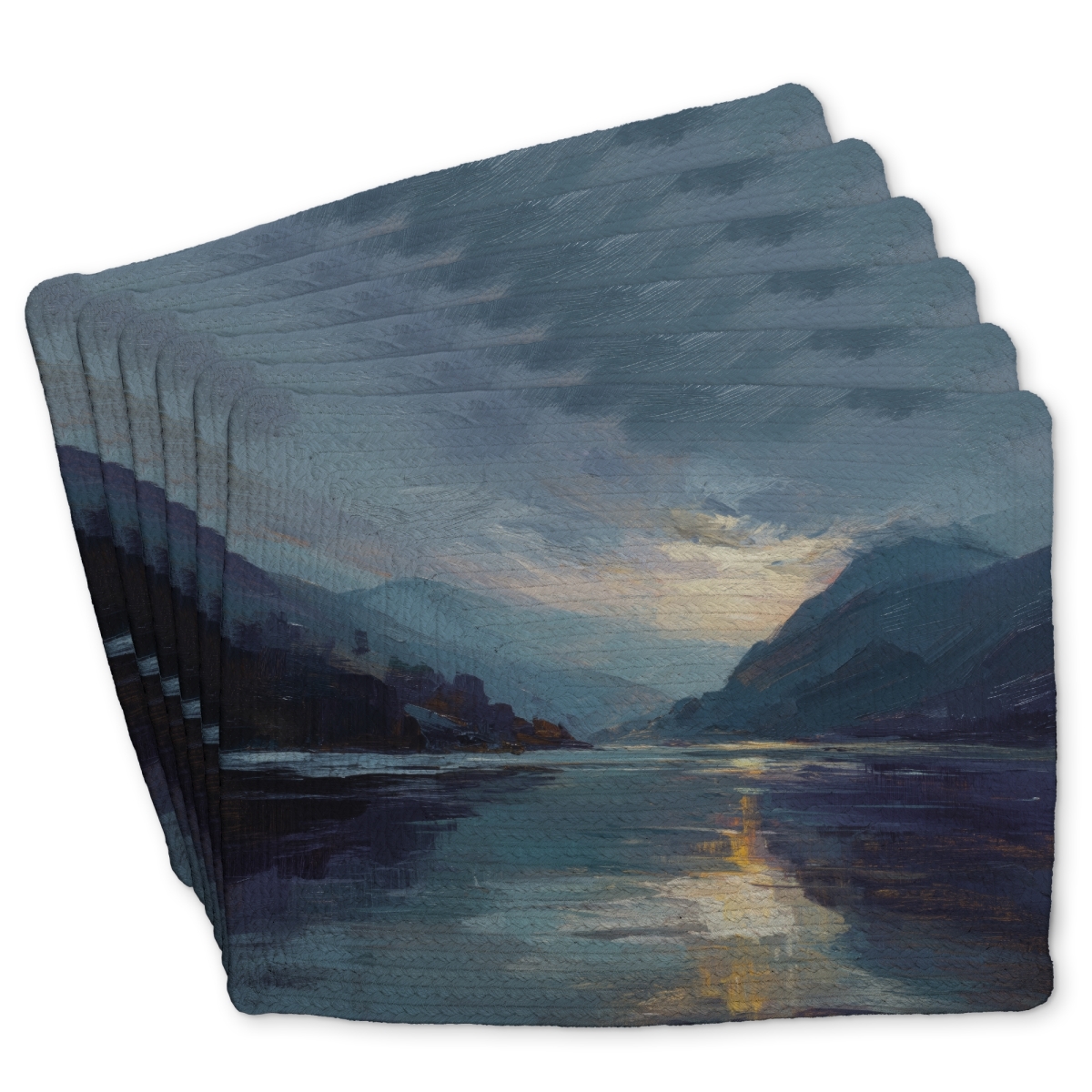 Picture of Conscious Sales C6BP1418Q2ANB9 14 x 18 in. Obscure Braided Polyester Placemat - Stylish Home Decor