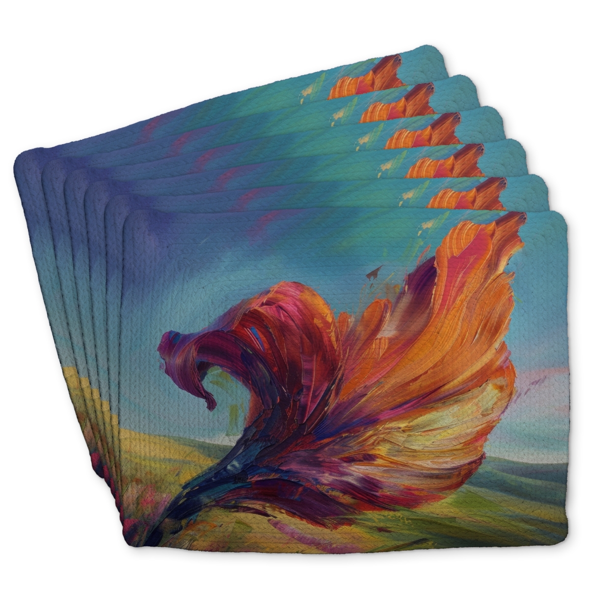 Picture of Conscious Sales C6BP1418RG15XF 14 x 18 in. The Leaf - Braided Polyester Placemat for Home Decor