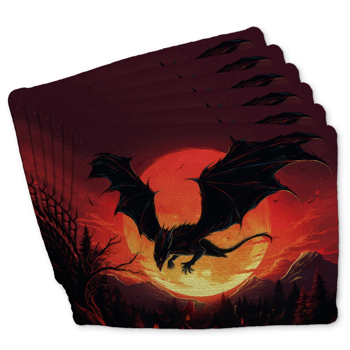 Picture of Conscious Sales C6BP1418T1DNV1 14 x 18 in. The Dragons Wrath - Braided Polyester Placemat