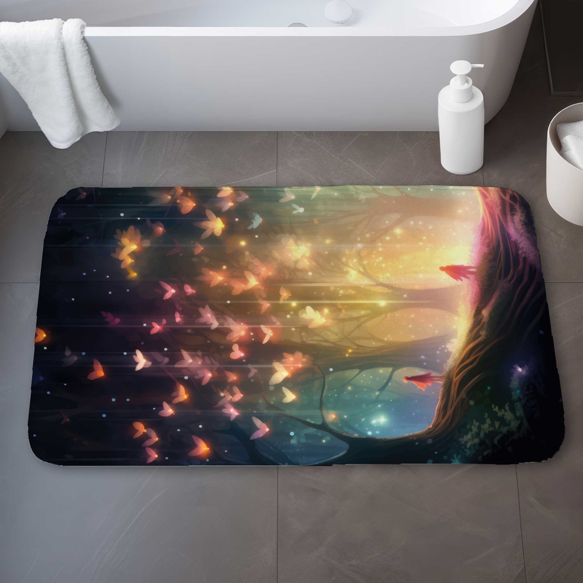 C1BM21344ESHJZ 21 x 34 in. A Dream Come True - Turquoise Bath Mat for Home Decor