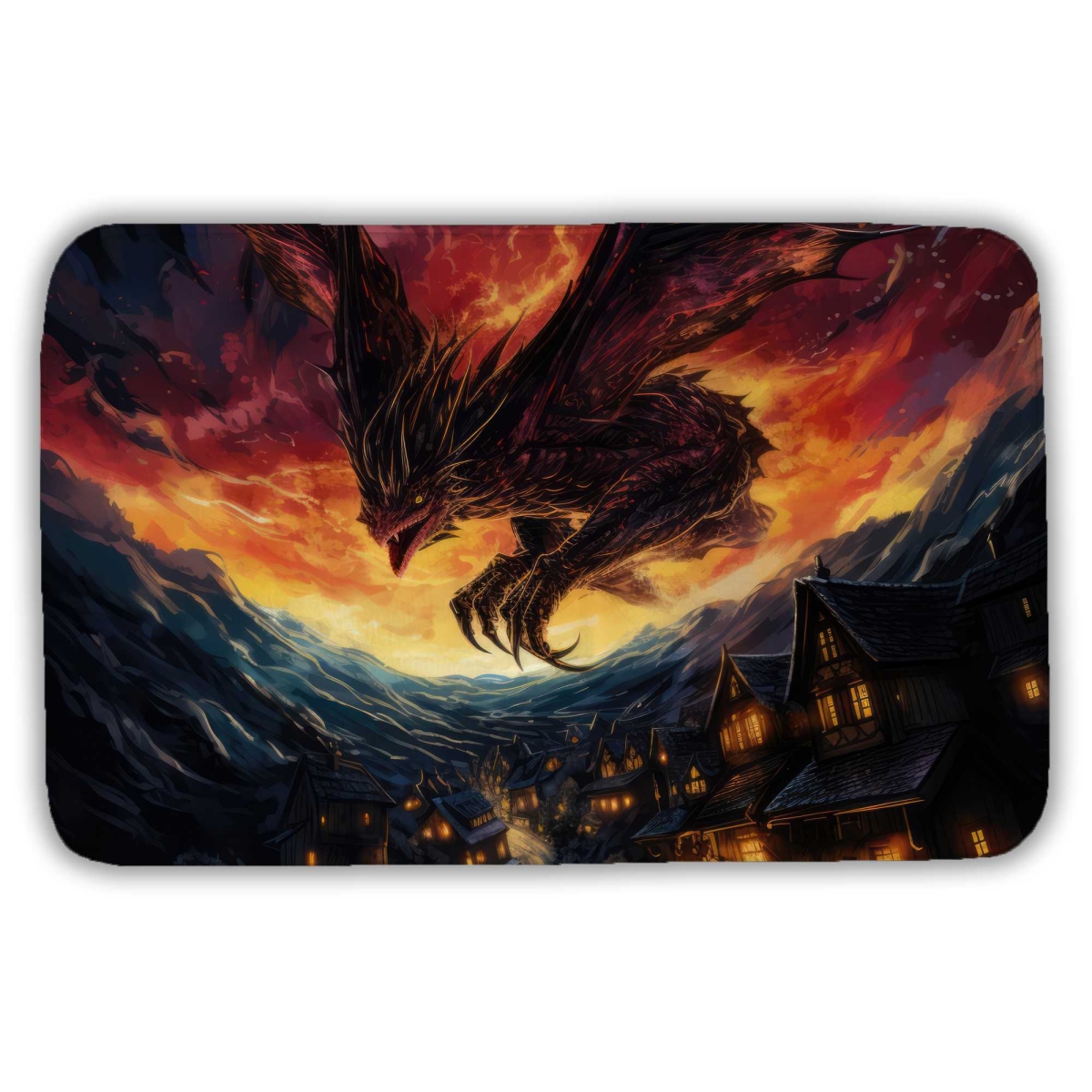 C1BM213453ASEQ 21 x 34 in. Back for Revenge Black Bath Mat - Stylish Decor Accessory