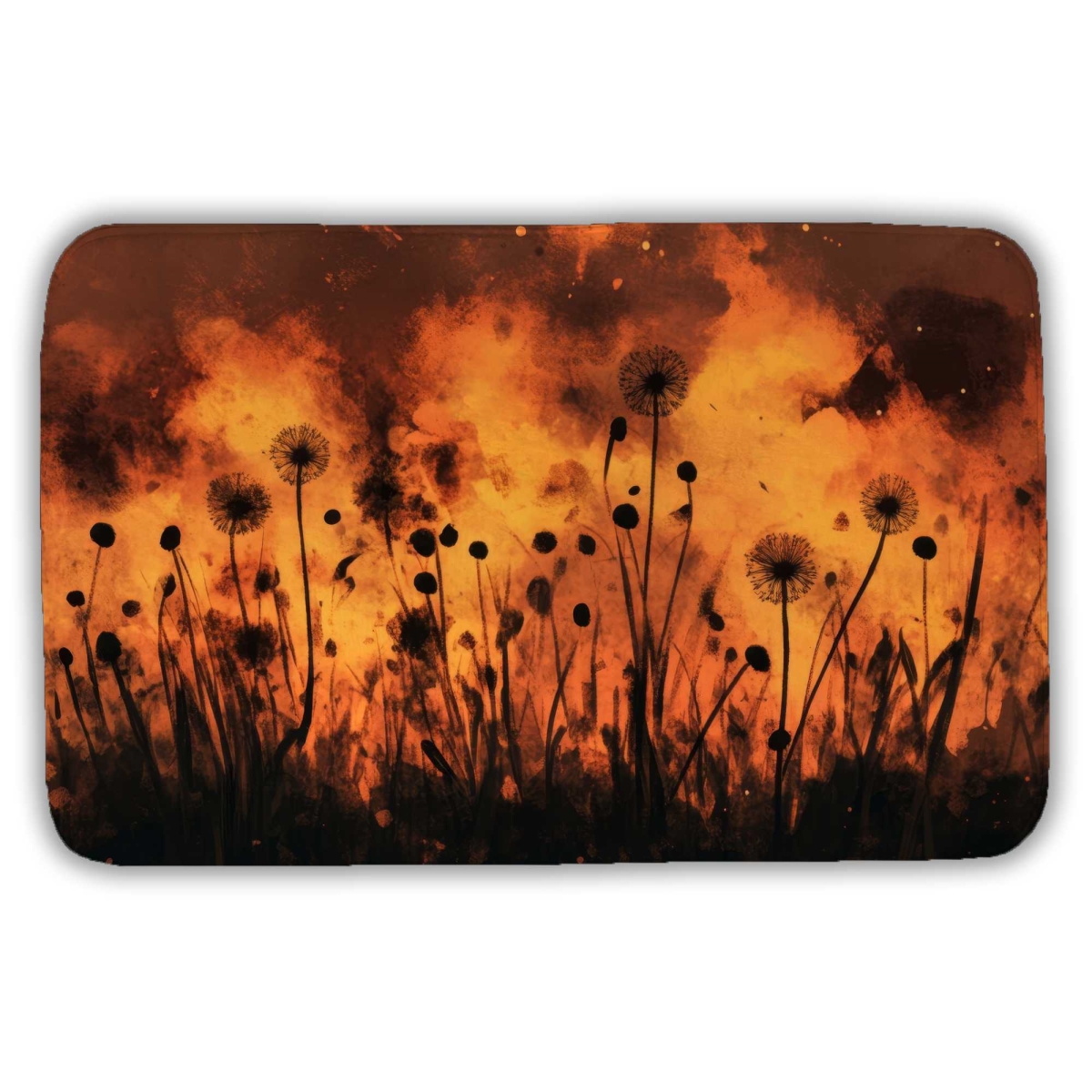 C1BM2134DTUUKC 21 x 34 in. Ablaze Black Bath Mat - Stylish Decor for Every Bathroom