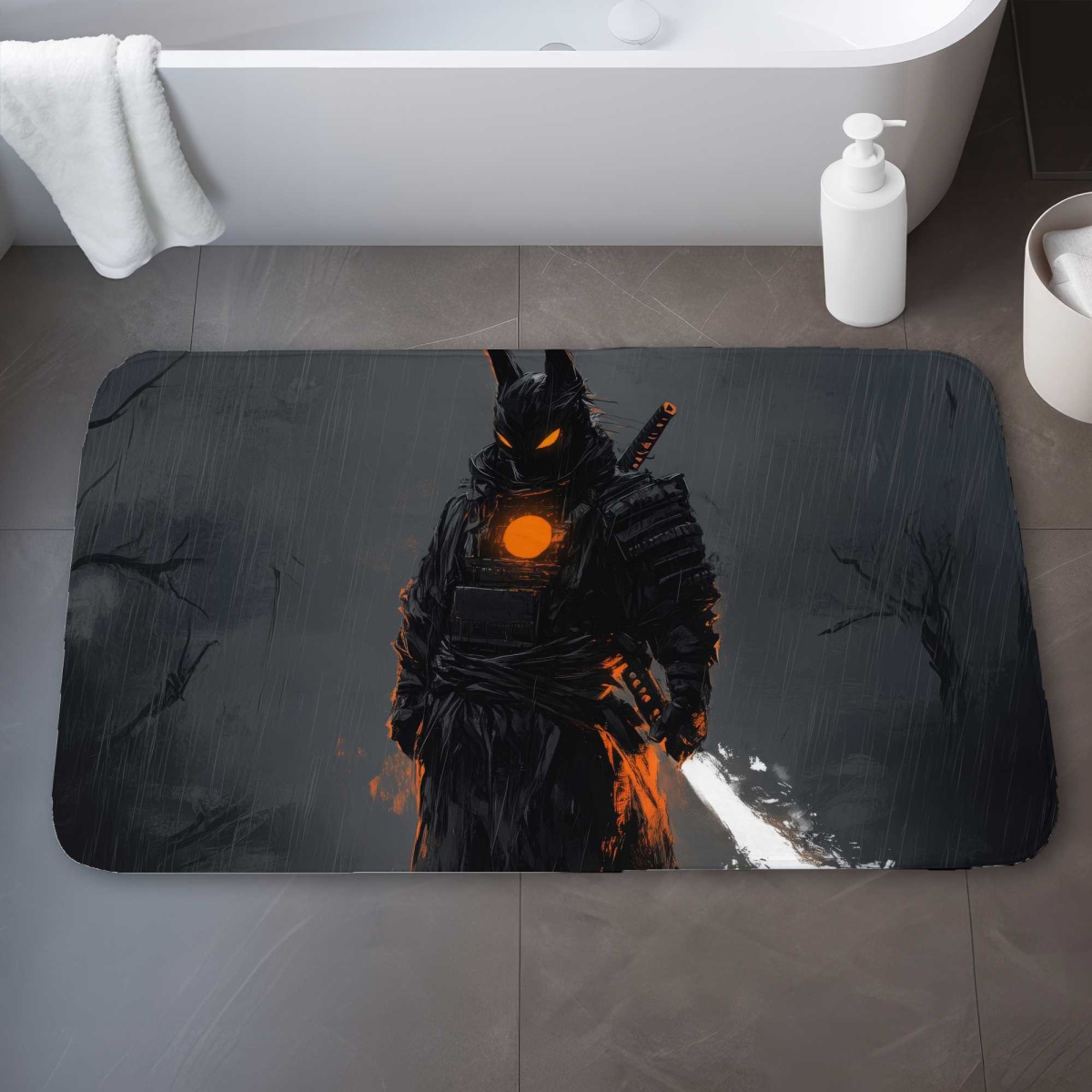 C1BM2134FB07K6 21 x 34 in. Blazing Gray Bath Mat - Stylish Home Decor Essential