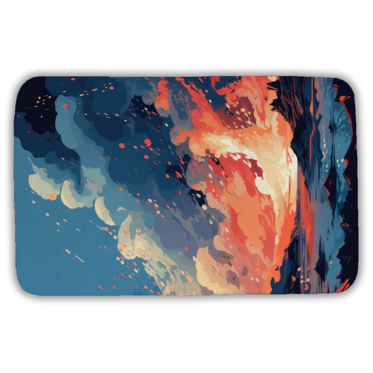 C1BM2134OG6VDI 21 x 34 in. Magma Does Not Wait - Red Bath Mat for Home Decor