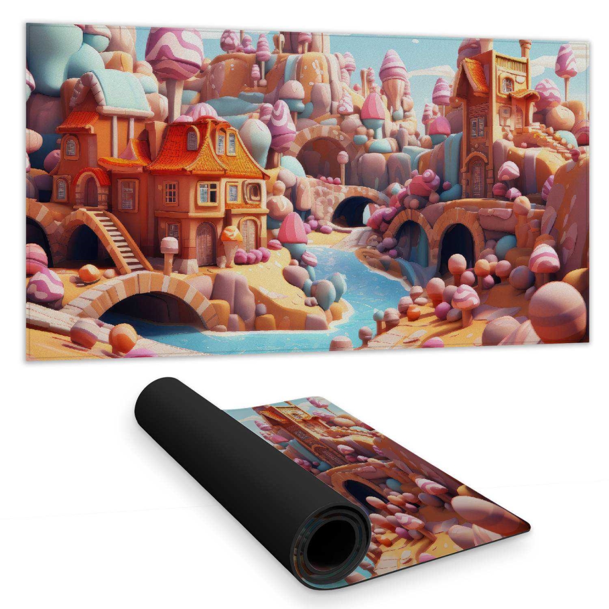 C1DM1531URMWEK 16 x 32 in. Sweet Kingdom Orange Desk Mat - Stylish & Durable