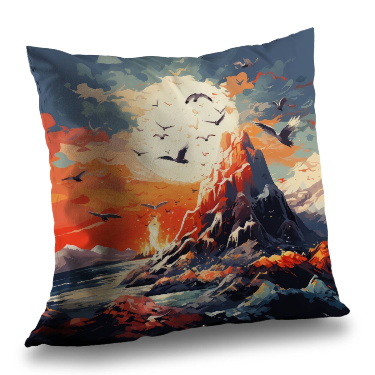 Concius Sales C1PT20207QLPU9 20 x 20 in. Towards Danger Poly Twill Throw Pillow - Stylish Home Decor - Insert Included