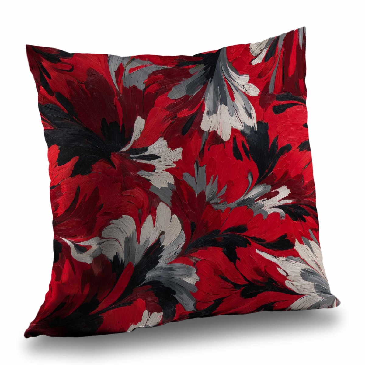 C1PT14145G3JSN 14 x 14 in. Red Flow Poly Twill Throw Pillow - Stylish Home Decor Accent - Insert Included
