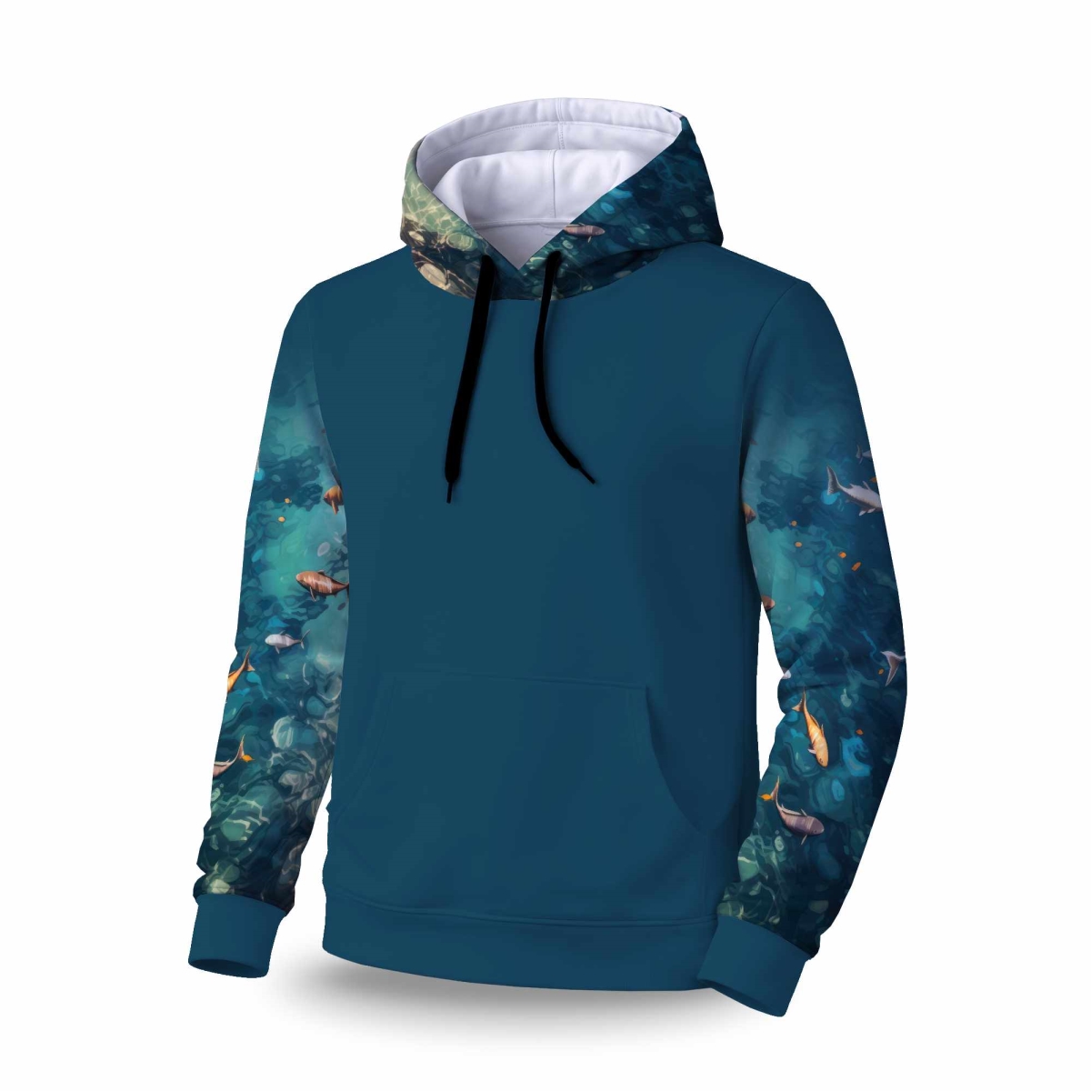 C1SPHXLG56ZFVM Swim Ahead Sleeve Pullover Hoodie - Stylish Apparel - Extra Large