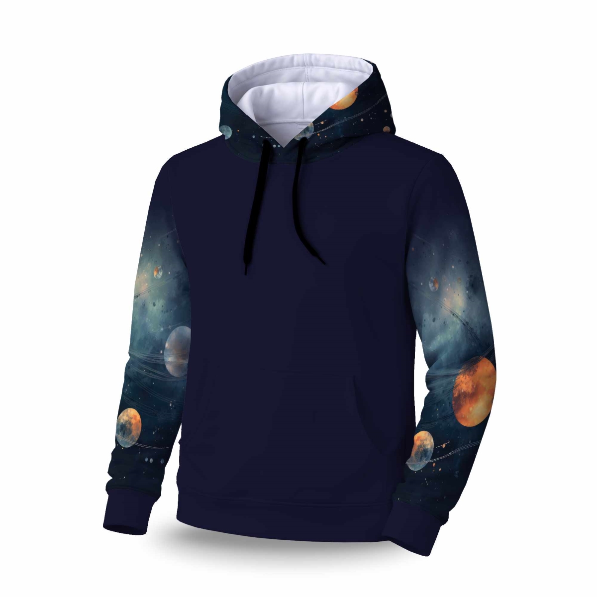 C1SPHXLGK12YBR Deep Exploration Sleeve Pullover Hoodie - Stylish Apparel - Extra Large