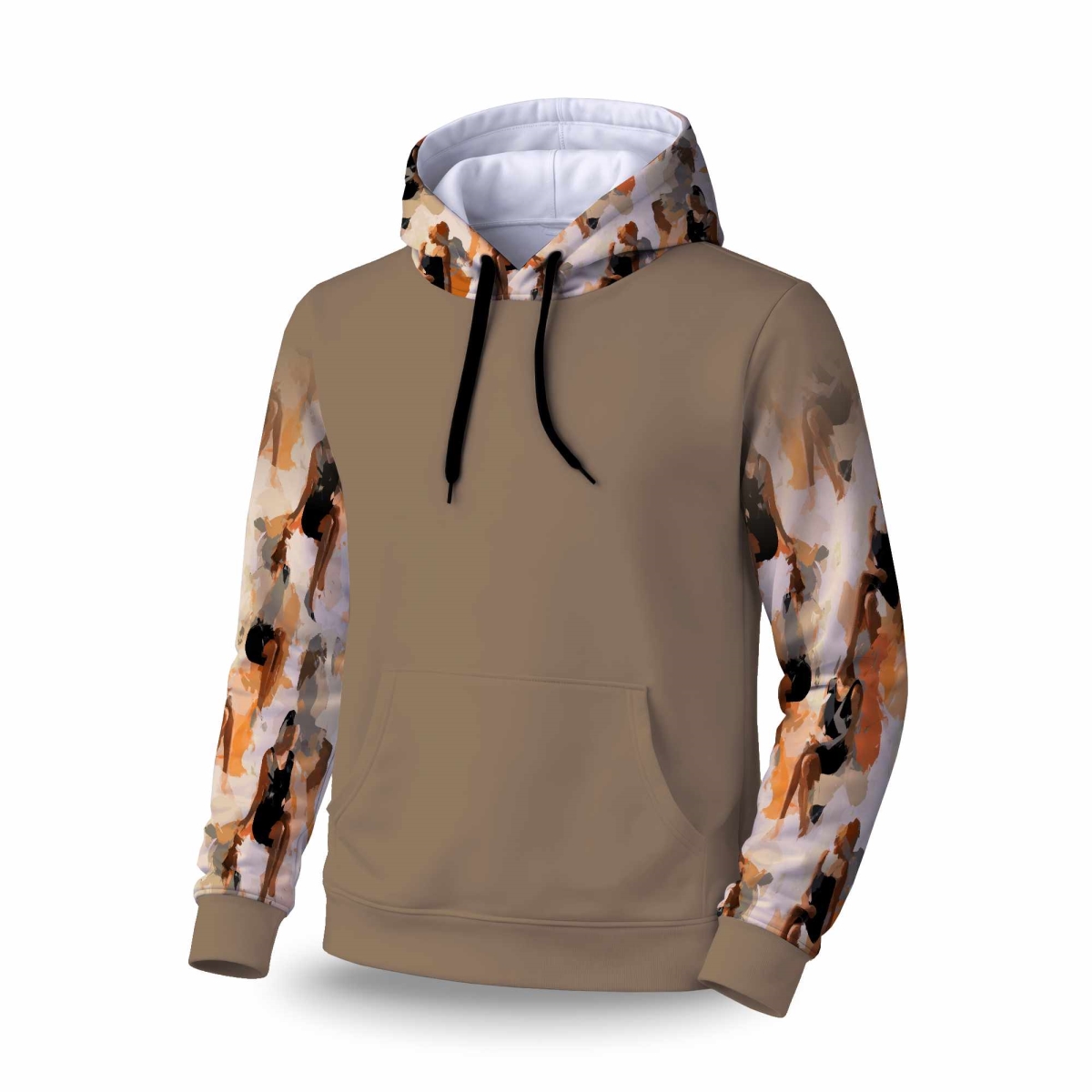 C1SPHXLGN7F7BW Sitting Still Sleeve Pullover Hoodie - Comfortable Apparel - Extra Large