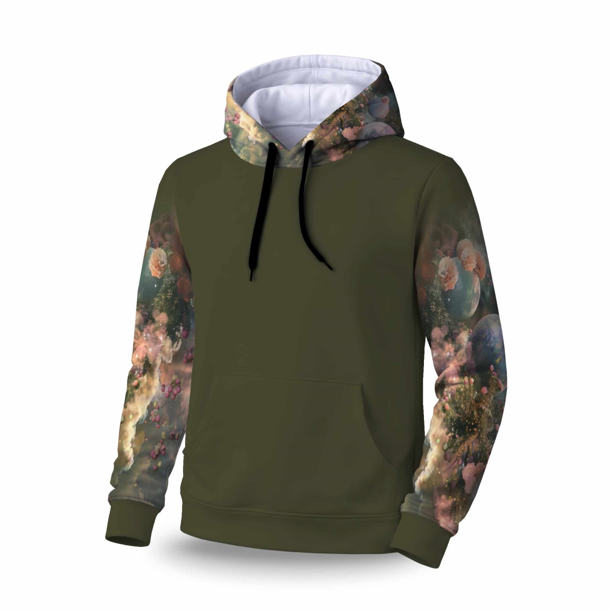 C1SPHXLGV1P8QT Bloom Space Sleeve Pullover Hoodie - Stylish Apparel - Extra Large