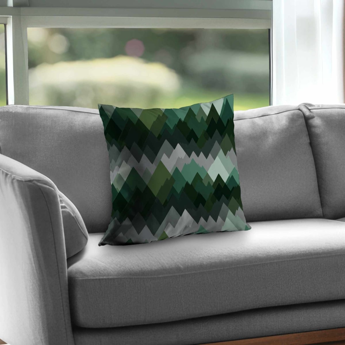 C1PT1818CHMDHM 18 x 18 in. Evergreen Peaks Poly Twill Throw Pillow - Home Decor Accent - Insert Included