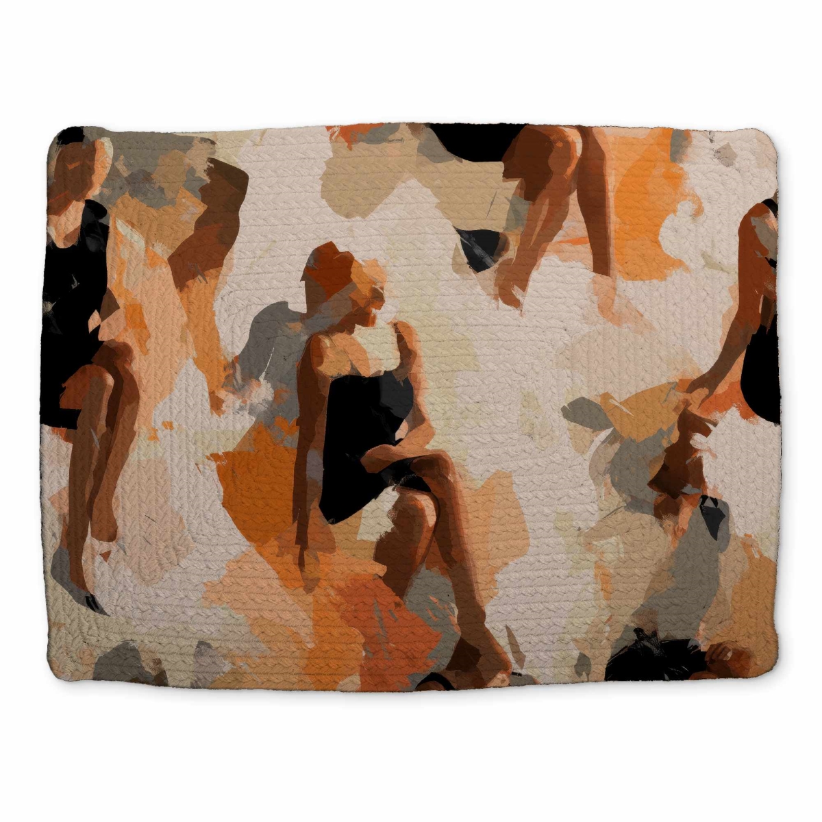 CBPM1418C4J3YT 14 x 18 in. Sitting Still Braided Placemat - Stylish Home Decor Accent
