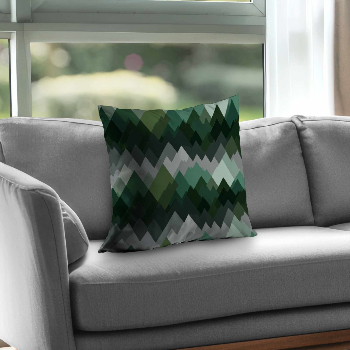 C1PT2020RBOWM4 20 x 20 in. Evergreen Peaks Poly Twill Throw Pillow - Stylish Home Decor - Insert Included