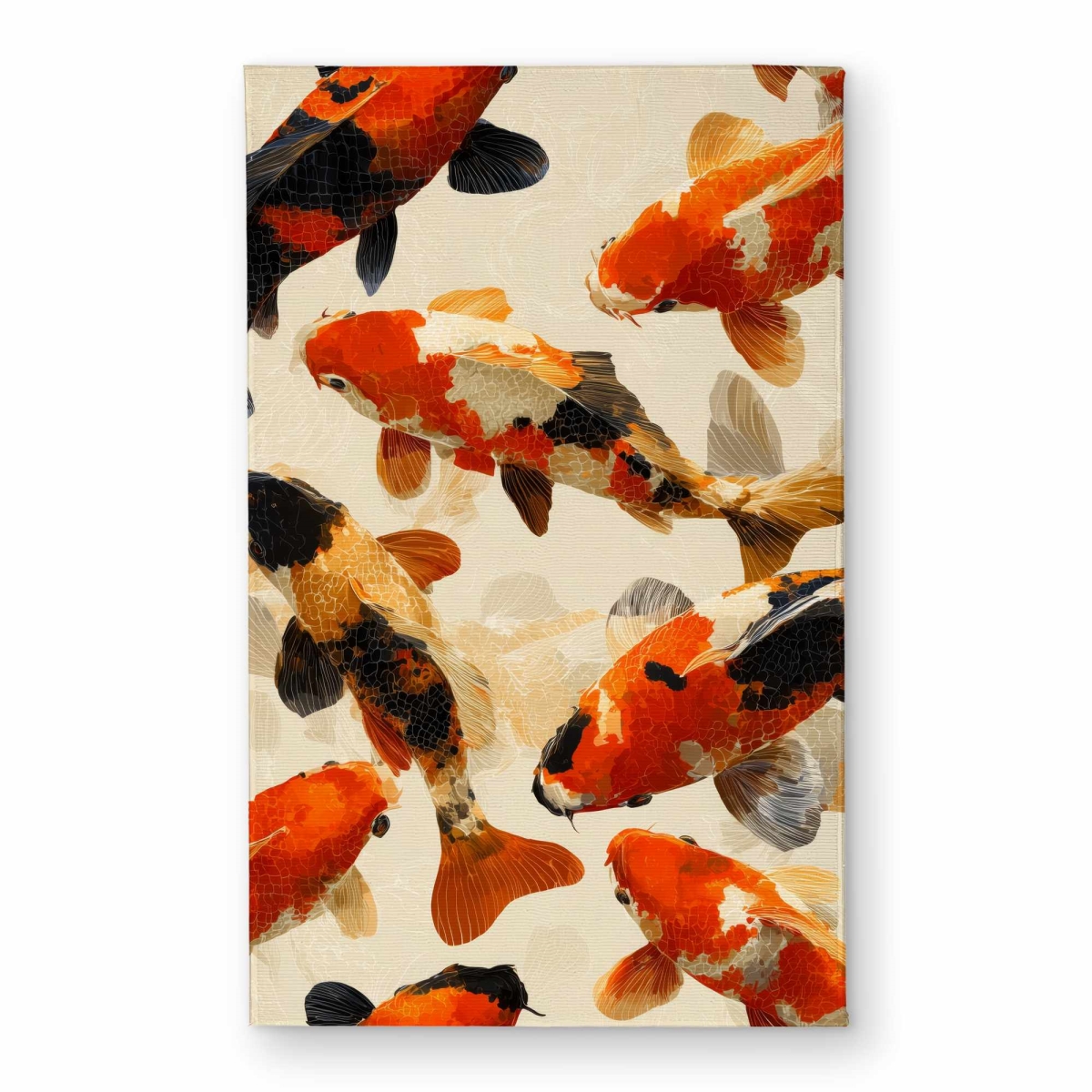 CODM2134IJATHX 21 x 34 in. Koi Dance Flow Indoor Outdoor Door Mat - Home Decor