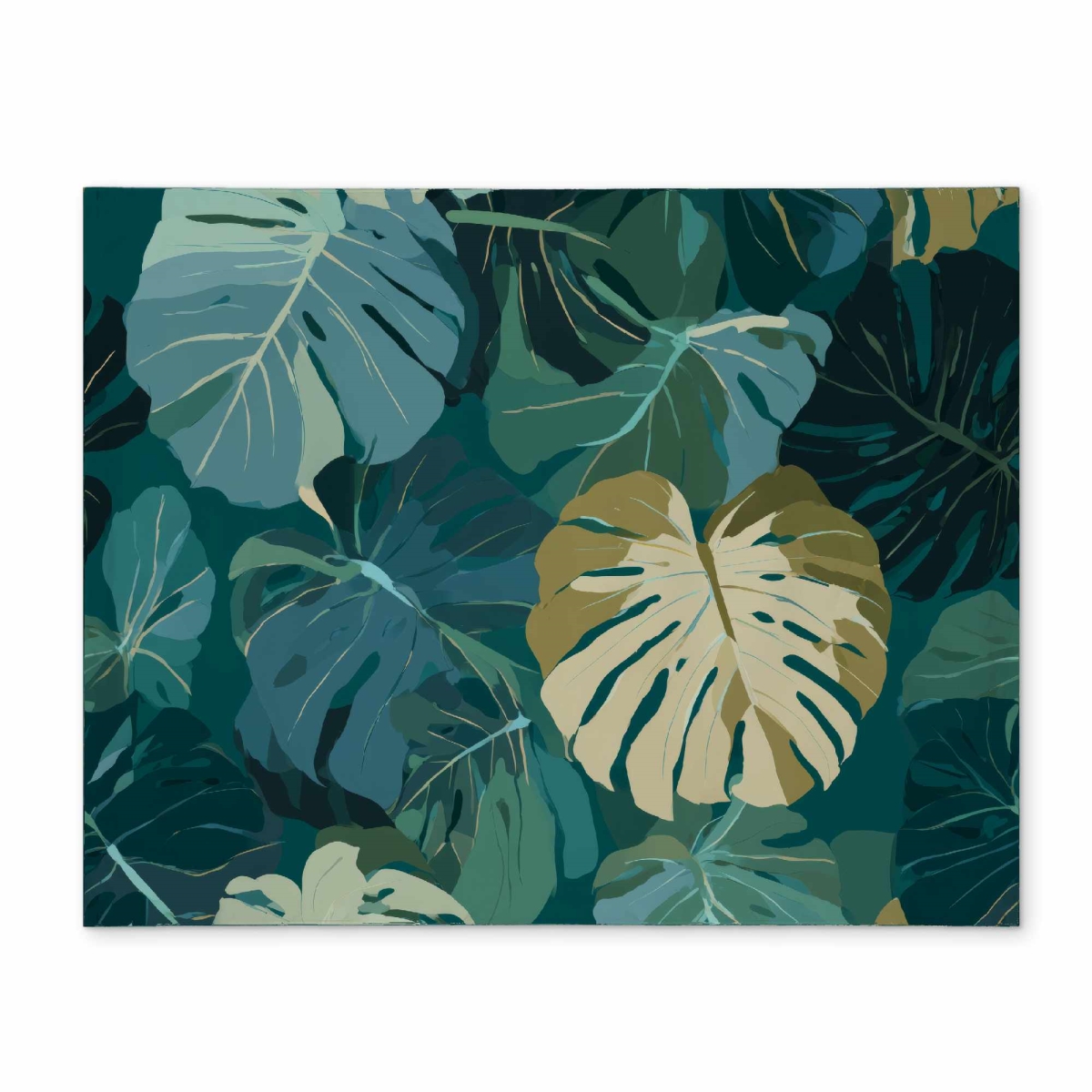 CPPM141872BP3S 14 x 18 in. Tropical Leaf Veil Placemat - Stylish Home Decor Accent