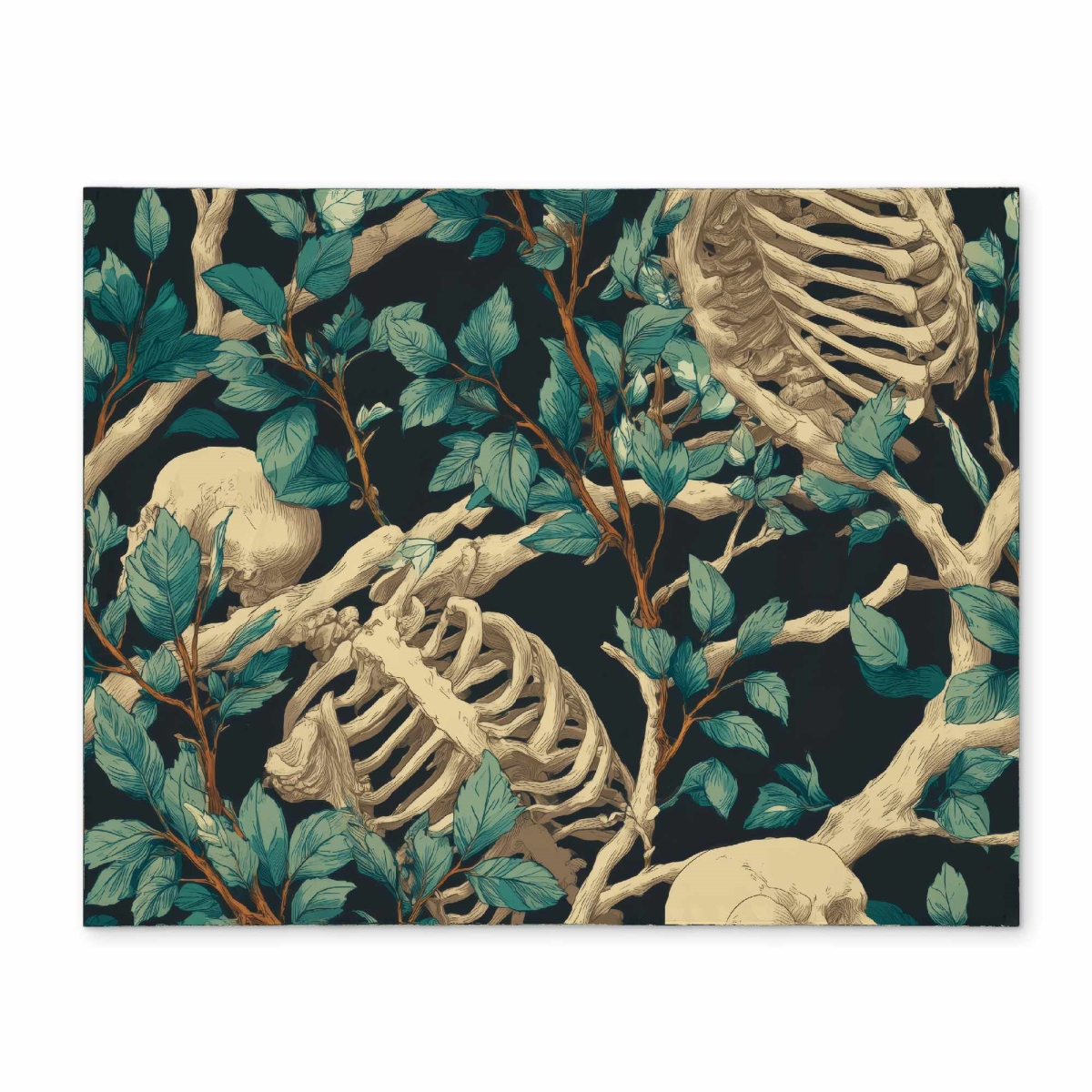 CPPM1418C5EFZA 14 x 18 in. Sticks & Skulls Polyester Placemat - Stylish Home Decor