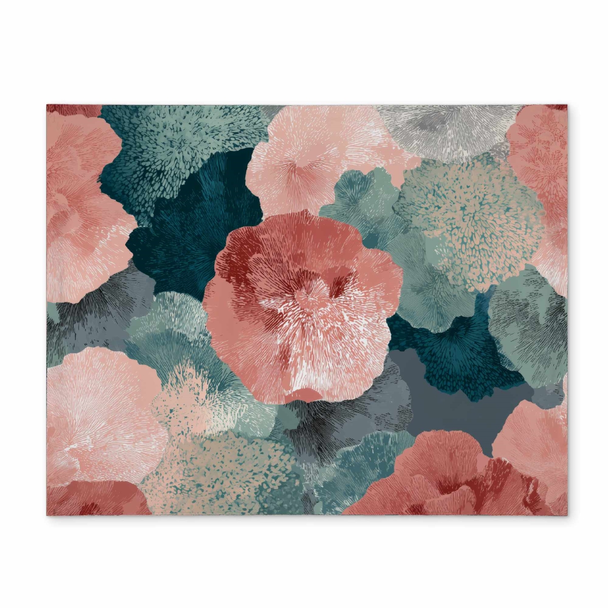 CPPM1418C81F80 14 x 18 in. Whispering Coral Blooms Placemat - Elegant Home Decor
