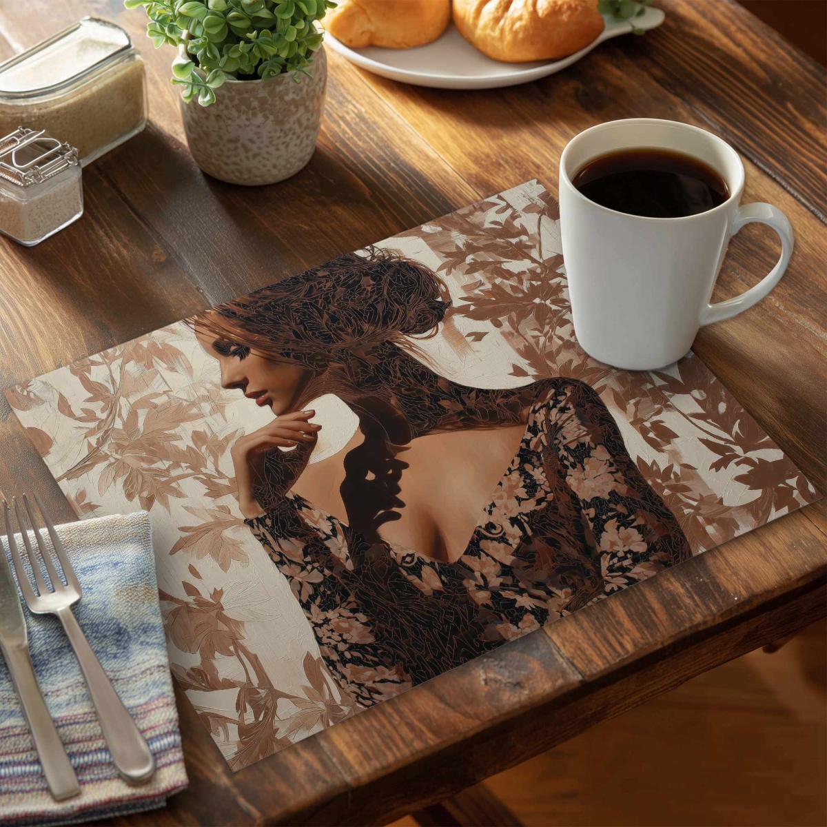 CPPM1418N8FN1M 14 x 18 in. Contemplation Placemat - Stylish Home Decor Accent