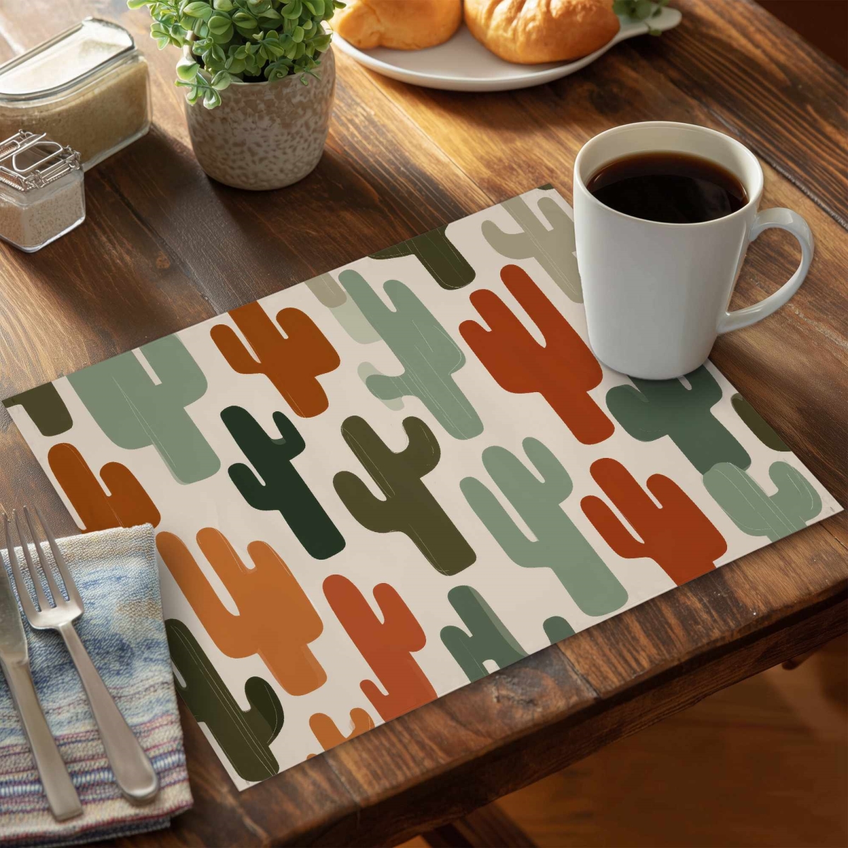 CPPM1418RZ95SA 14 x 18 in. Desert Echoes Polyester Placemat for Stylish Home Decor