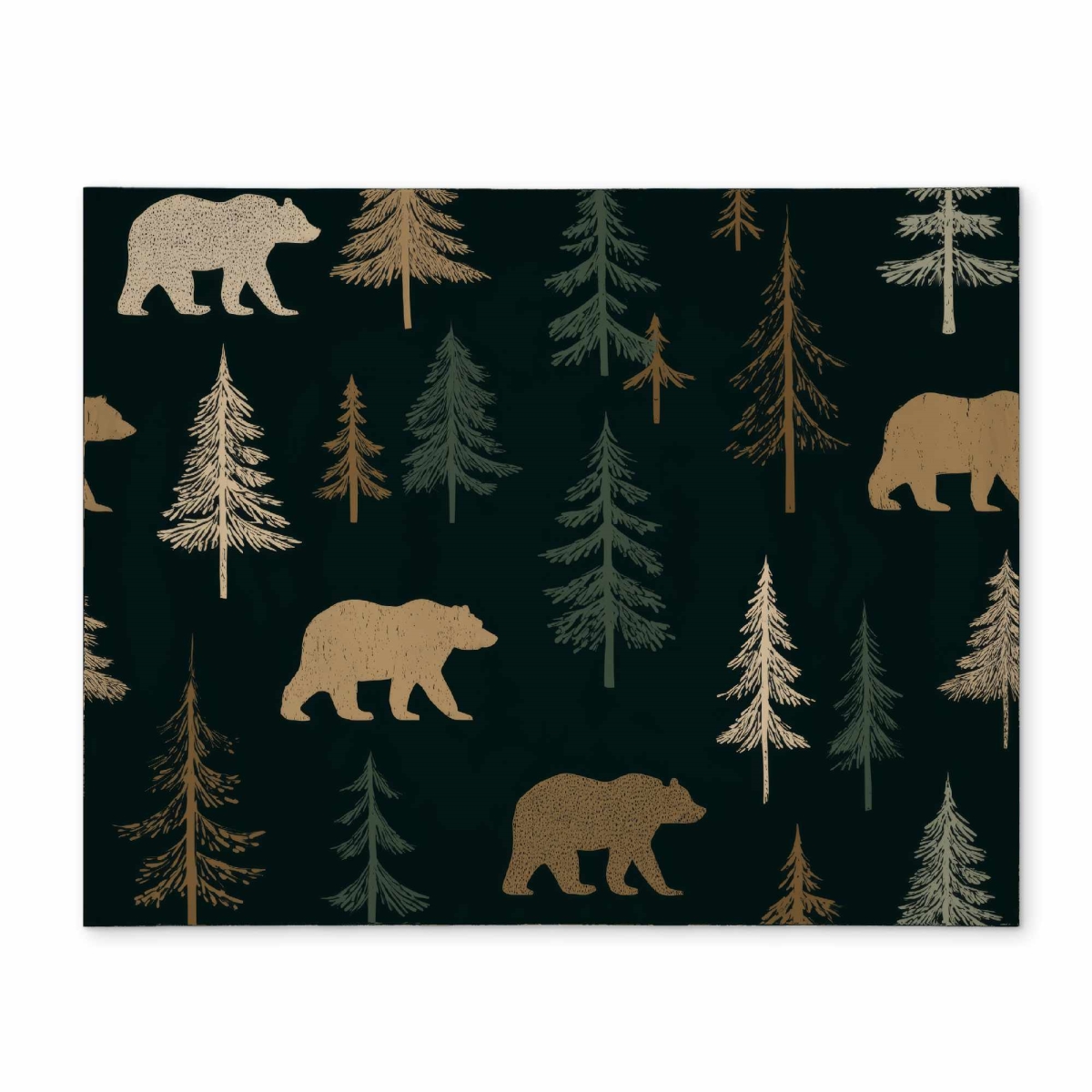 CPPM1418UI0IXA 14 x 18 in. Forest Bear Stroll Placemat - Stylish Home Decor Accent