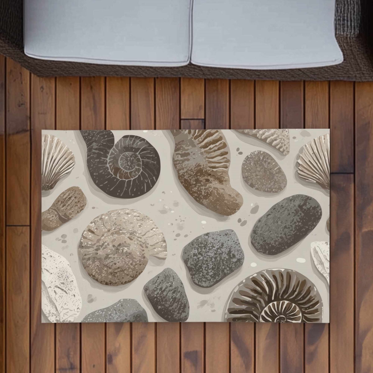 C1ROAR2376H88E 2 x 3 ft. Timeless Fossil Flow Outdoor Rectangle Area Rug - Stylish Home Decor