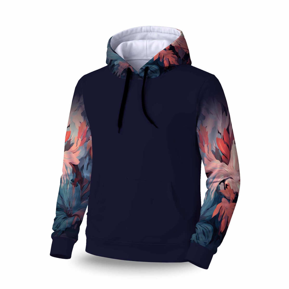 C1SPHLRGRCIXQ1 Silent Charm Sleeve Pullover Hoodie - Stylish Apparel - Large