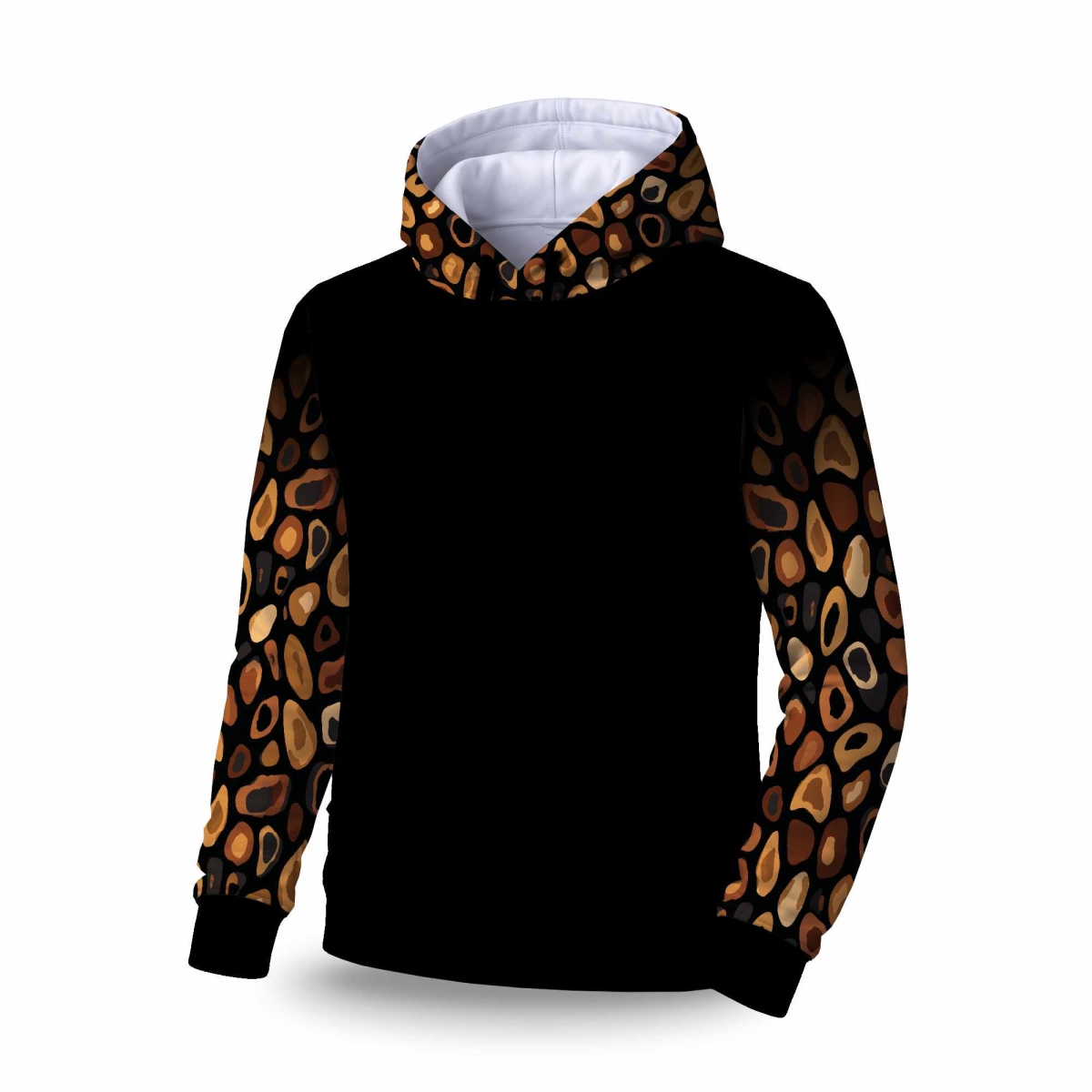C1SPHMDMAV4TG0 Wild Earth Spots Sleeve Pullover Hoodie - Stylish Apparel - Medium