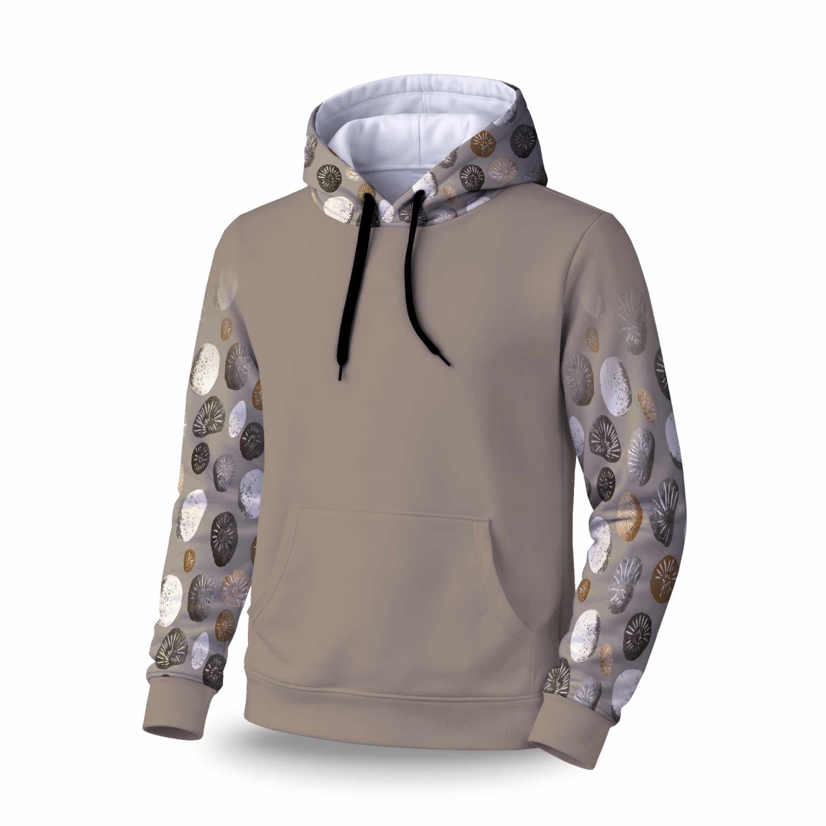 C1SPHMDMGOCPGR Earthstone Echoes Sleeve Pullover Hoodie - Stylish Apparel - Medium