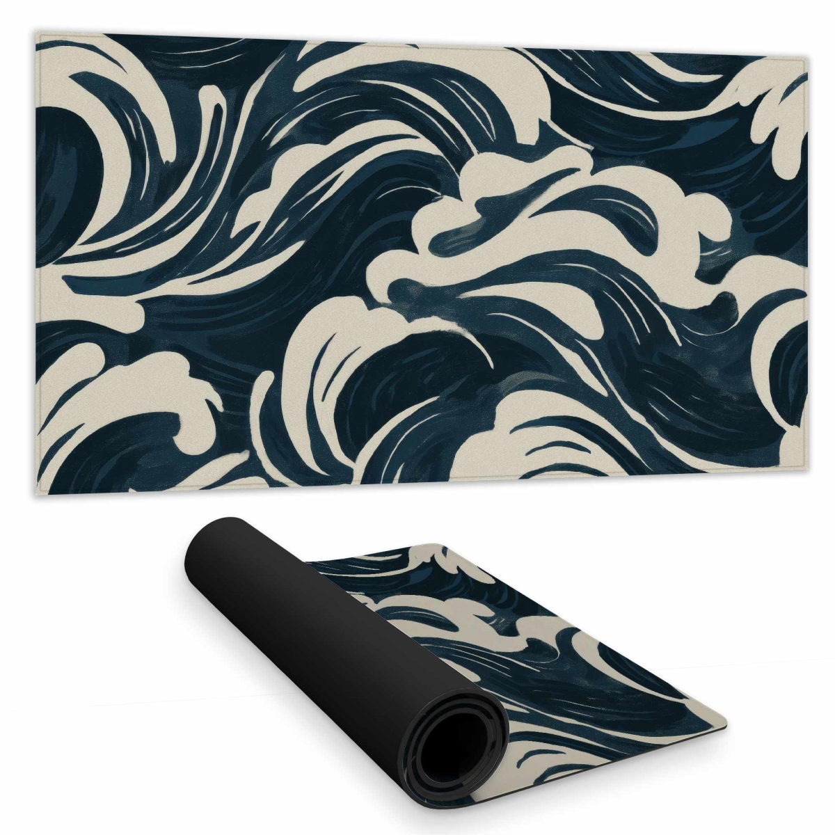 C1DM1531BBUK44 16 x 32 in. Midnight Ocean Flow Desk Mat - Stylish Home Decor Accessory